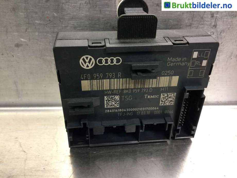 Styreenhet dør venstre foran til Audi A6, Allroad, 2008-2011 (Type II, Fase 2) (C6) (C6) (AUDI|4F0 959 793 R)