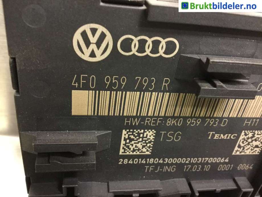 Styreenhet dør venstre foran til Audi A6, Allroad 2008-2011 (Type II, Fase 2) (C6) (C6) (AUDI|4F0 959 793 R|)