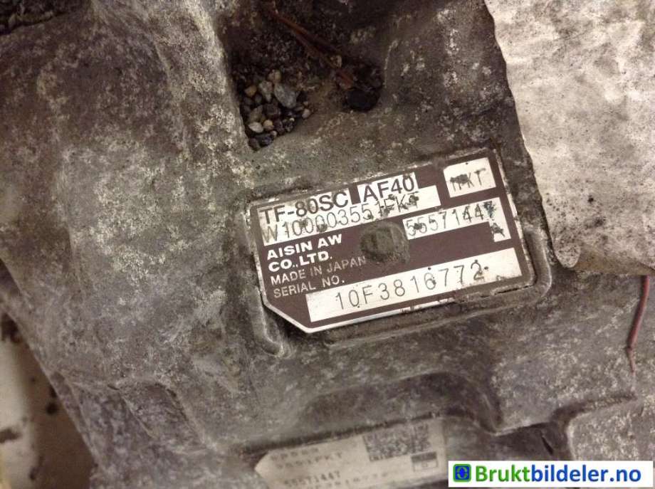 Girkasse automat til Opel Insignia A 2009-2014 (OPEL|55571447|TF-80SC/AF40/MDK|10F3816772)