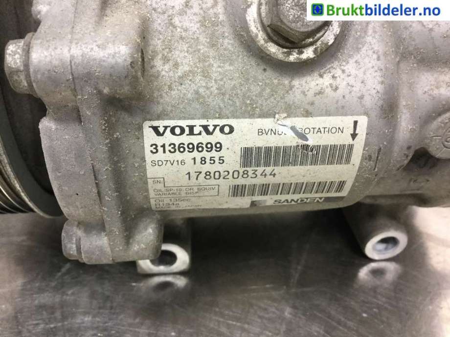 Aircondition kompressor til Volvo V60/V60 CC 2013-2018 (Type I, Fase 2)  (VOLVO|31369699|1780208344|)