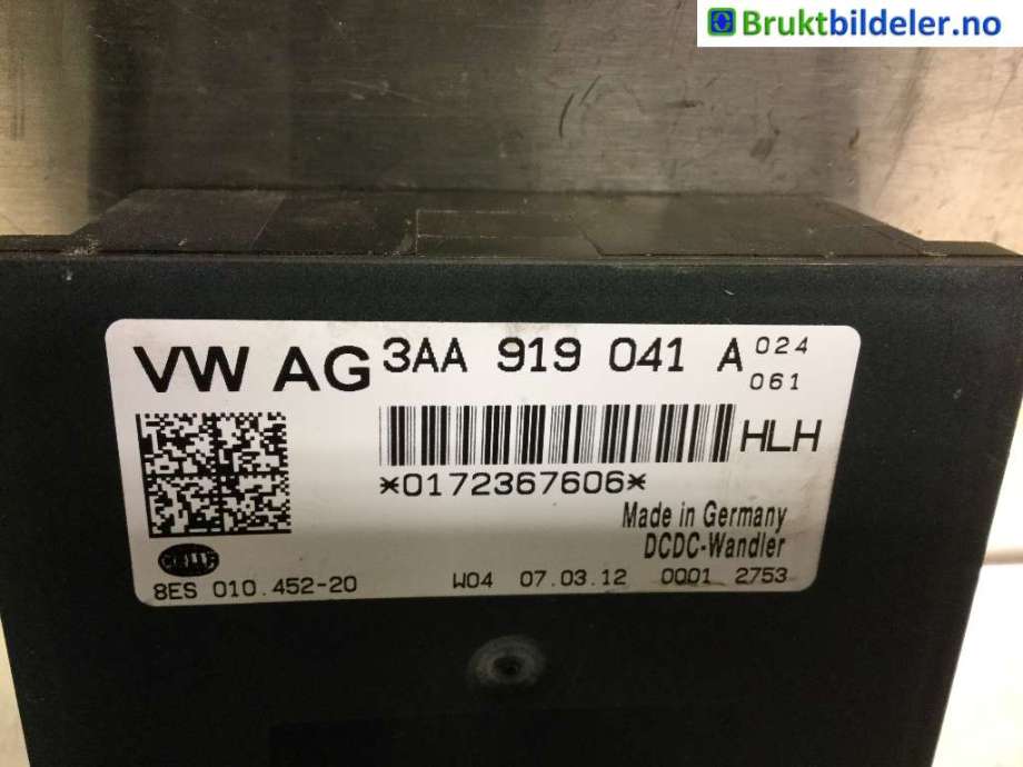 Styreenhet diverse til VW Caddy 2010-2015 (Type III, Fase 2)  (VOLKSWAGEN|3AA 919 041 A|)