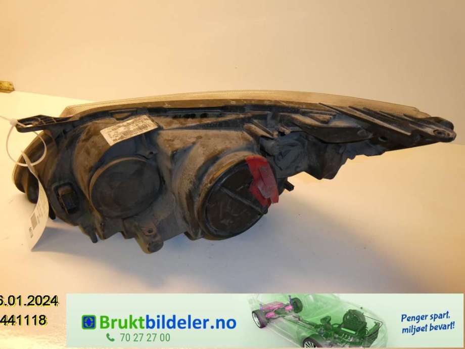 Frontlykt høyre halogen til Saab 9-3 2008-2011 (Type II, Fase 2)  (SAAB|12770138|1EL 009 606-02|)