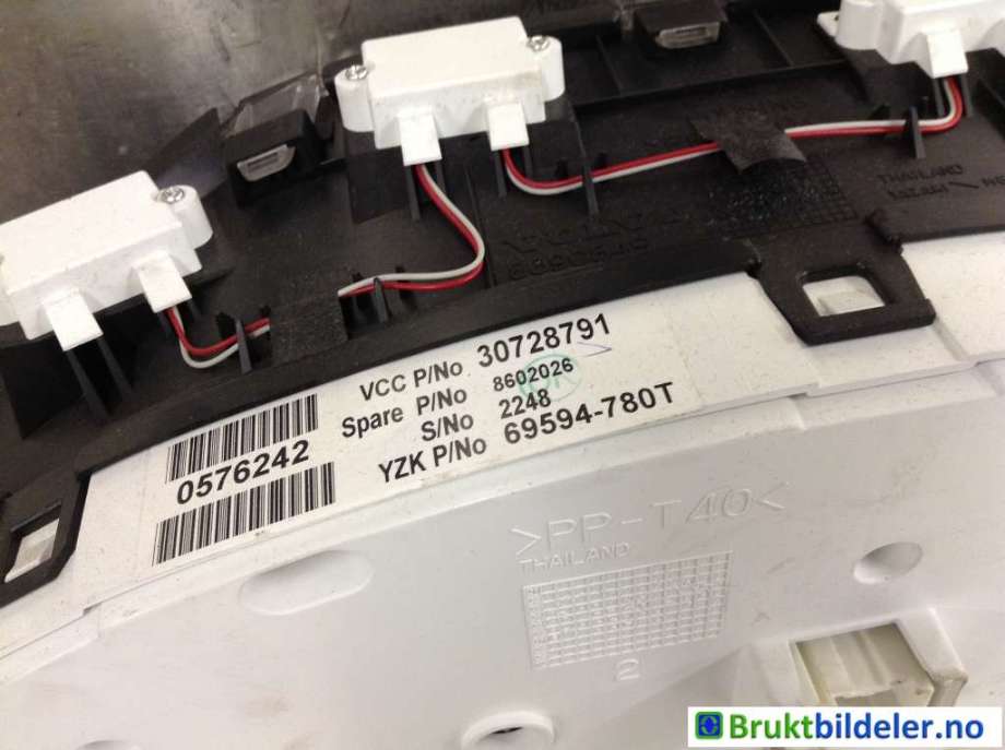 Instrumentpanel til Volvo S60 2005-2010 (Type I, Fase 2)  (VOLVO|30728791||8602026)