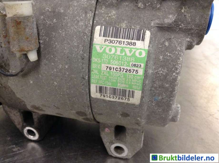 Aircondition kompressor til Volvo S60 2005-2010 (Type I, Fase 2)  (VOLVO|30761388|791C372675|)