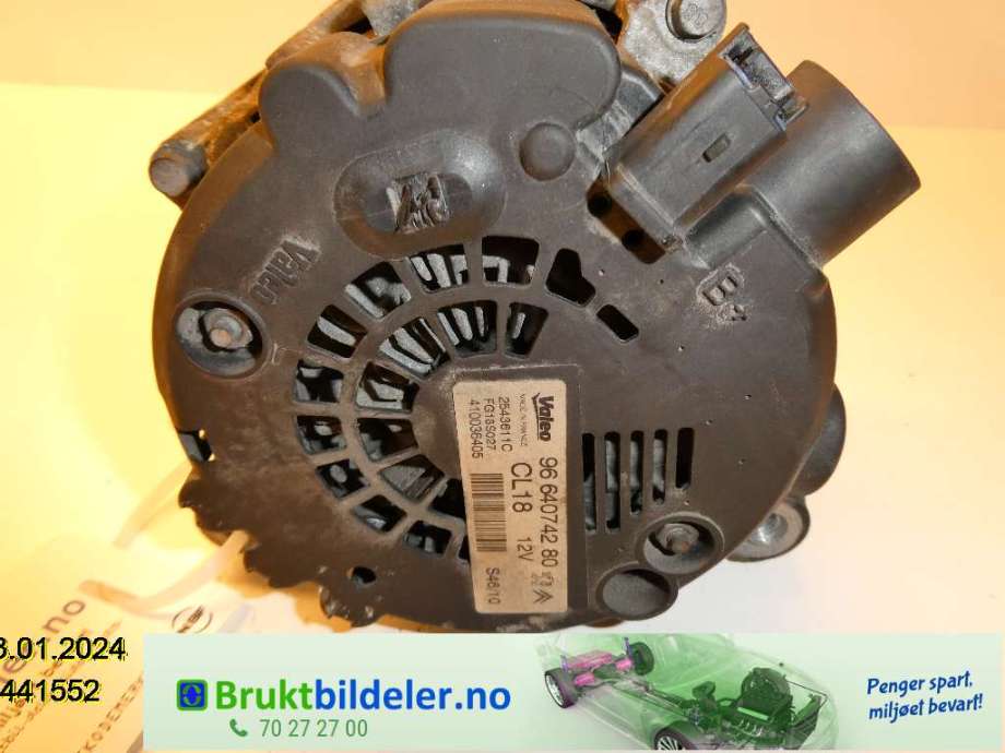 Dynamo til Citroën C4, Picasso 2006-2013 (Type I) (CITROEN|9664074280|)