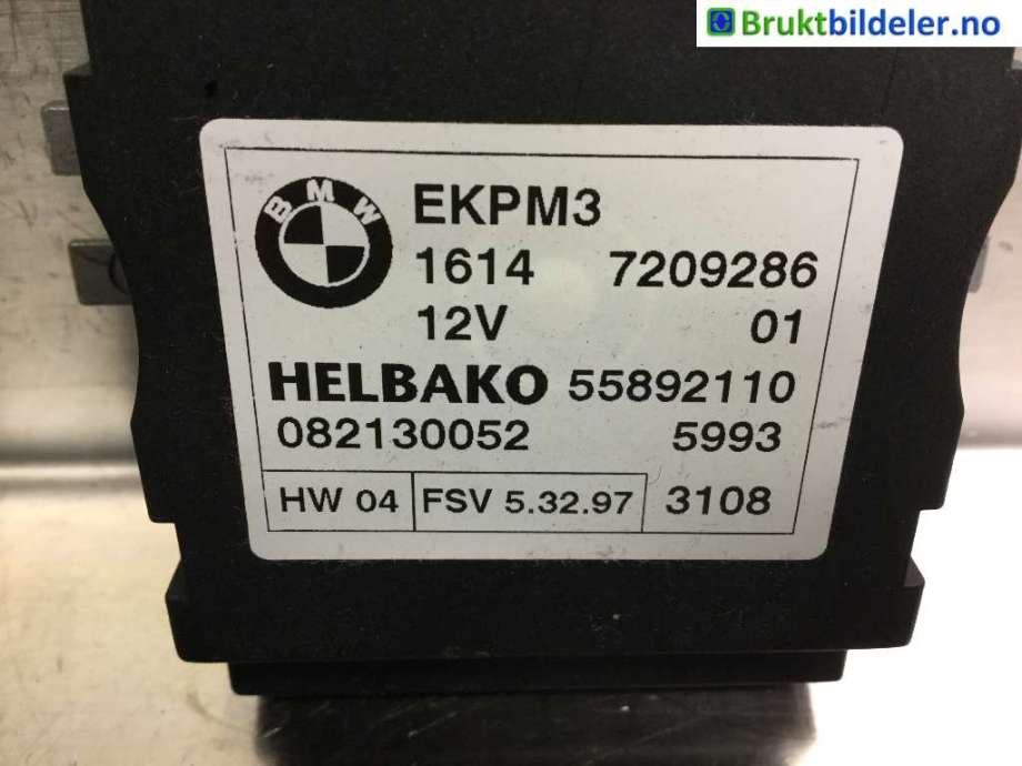 Styreenhet drivstoffpumpe til BMW 3-Serie 2005-2011 (E90/E91/E92/E93) (E90/E91/E92/E93) (BMW|16 14 7 209 286|)