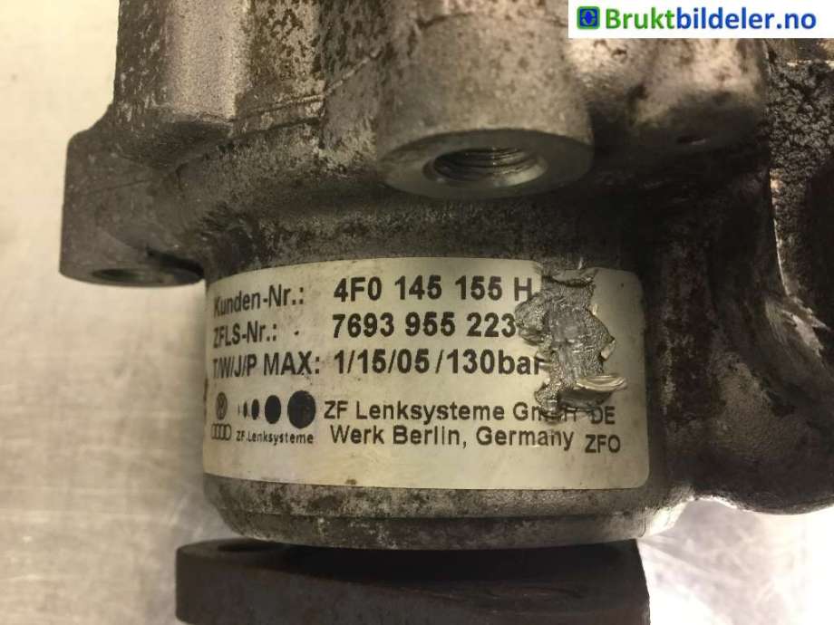 Servo pumpe mekanisk til Audi A6 2005-2008 (Type III, Fase 1) (C6) (C6) (AUDI|4F0 145 155 A|7693 955 233|)
