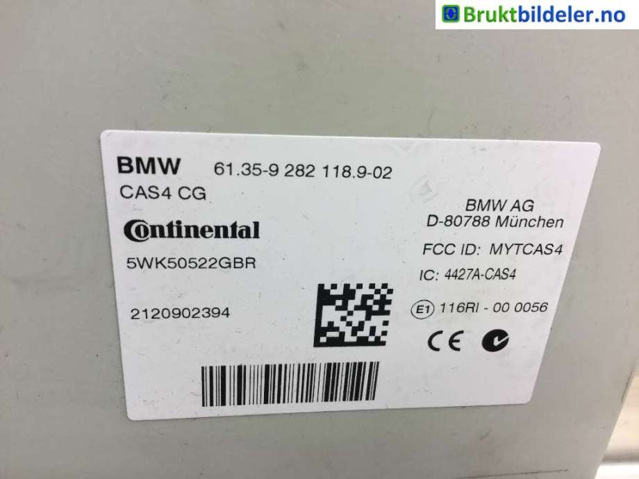 Styreenhet diverse til BMW 5-Serie 2010-2017 (F10/F11) (F10/F11) (BMW|61 35 9 282 118|)