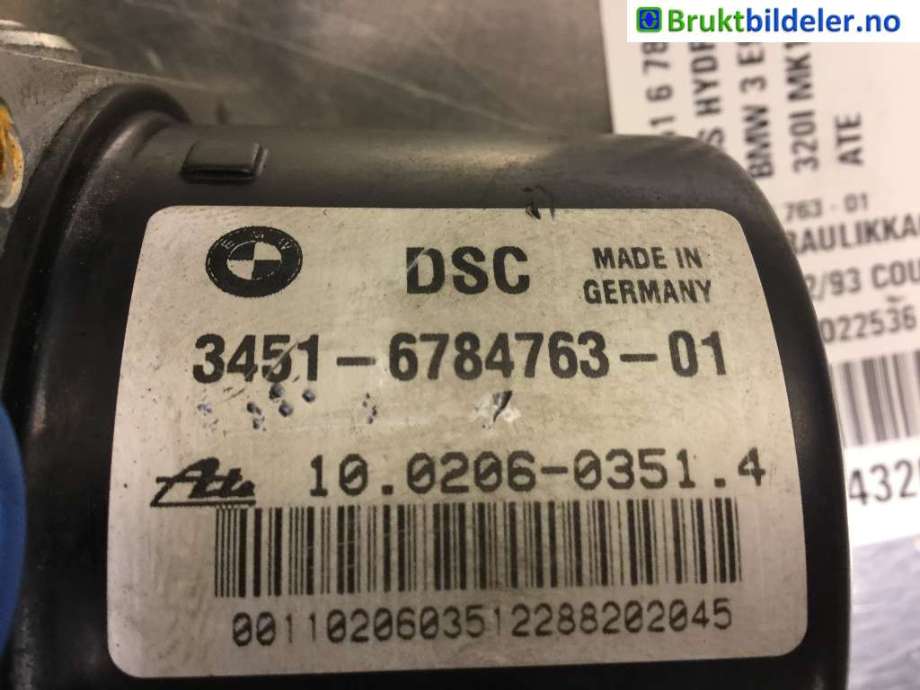 ABS sentral til BMW 3-Serie 2005-2011 (E90/E91/E92/E93) (E90/E91/E92/E93) (BMW|34 51 6 784 763 - 01|)