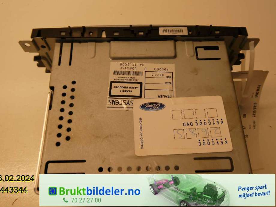 Bilstereo til Ford S-Max 2006-2010 (Type I, Fase 1)  (FORD|8M5T-18C815-AB|)