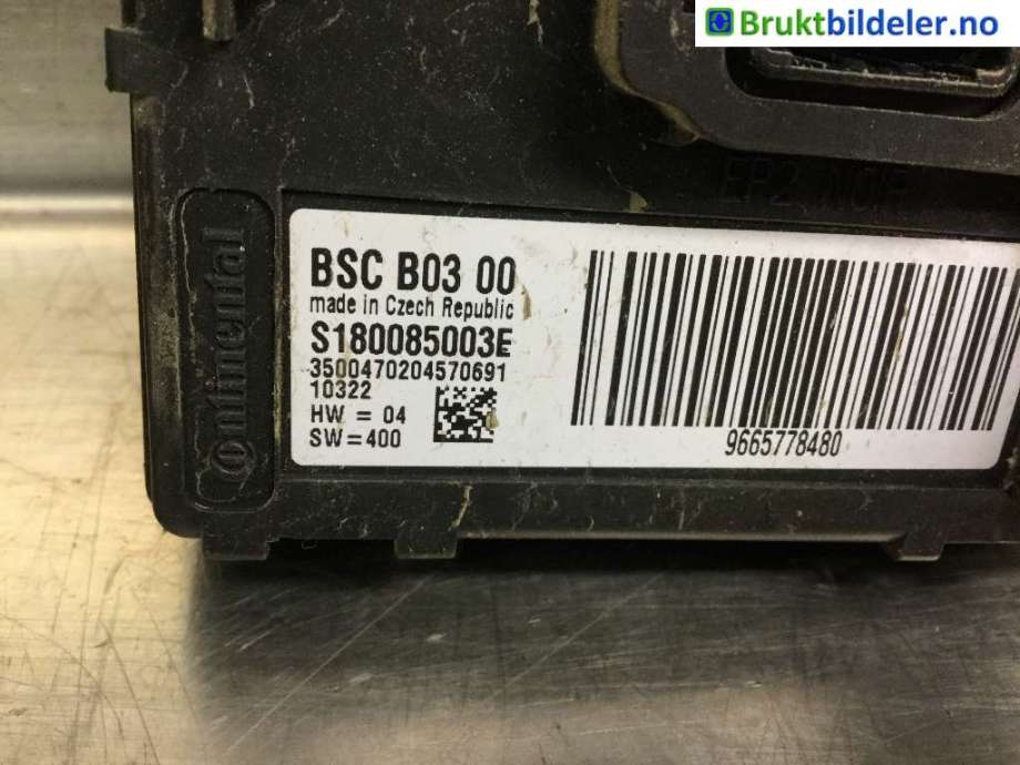 Styreenhet comfort (BCM) til Peugeot Partner 2008-2015 (Type II, Fase 1)  (PEUGEOT||S180085003E|96 657 784 80)