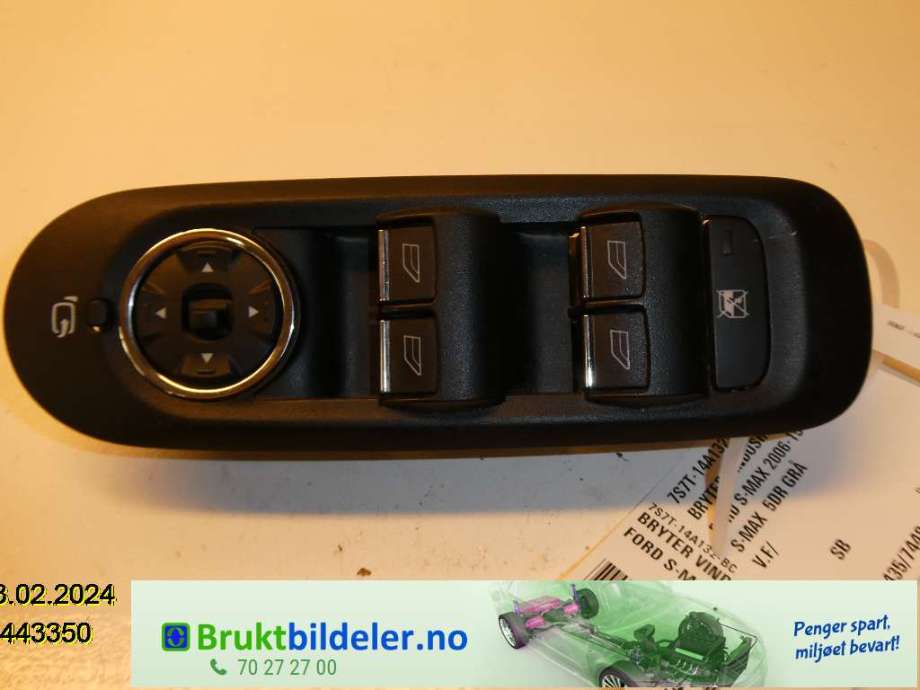 Bryter ruteheis til Ford S-Max, 2006-2010 (Type I, Fase 1)  (FORD|7S7T-14A132-BC)