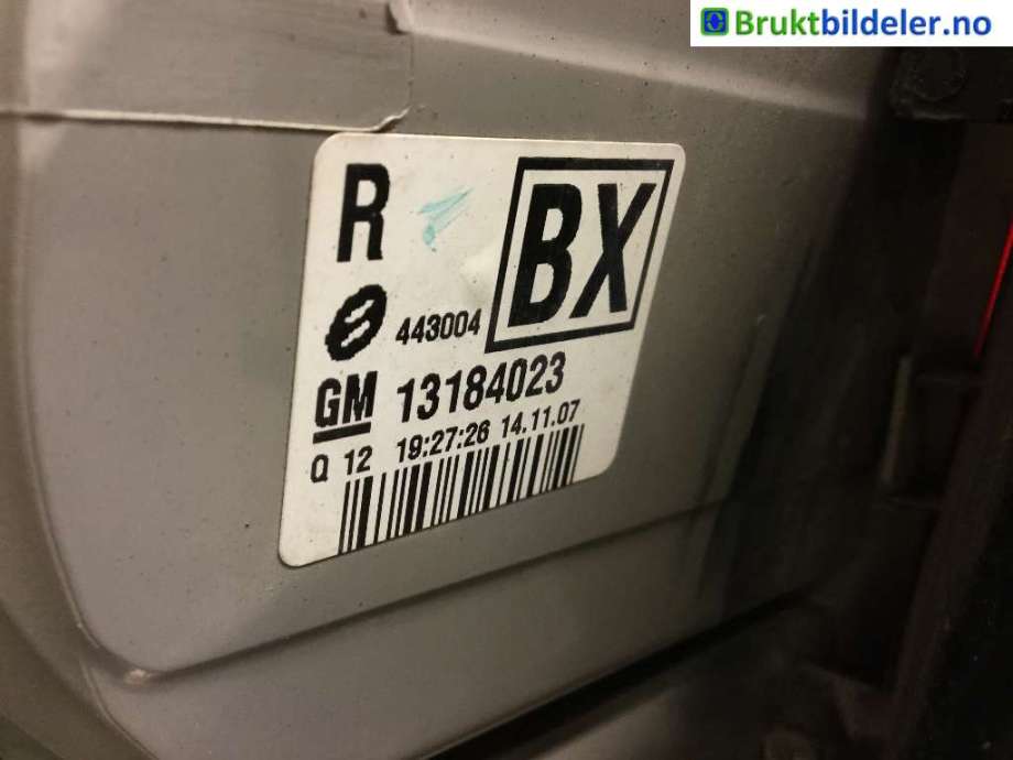 Baklykt venstre indre til Opel Vectra C 2005-2008 (Type II)  (OPEL|93182176||13184024)