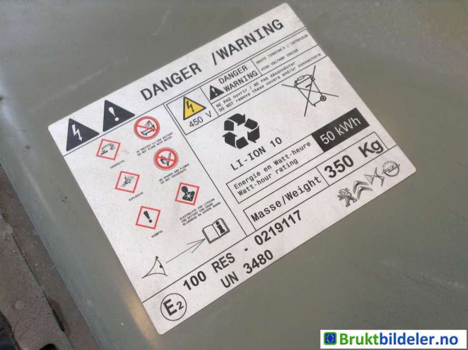Batteripakke elbil til Peugeot 208 2019-->> (Type II) (PEUGEOT|16 890 949 80|)