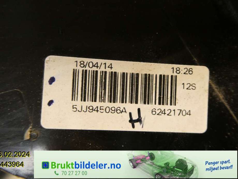 Baklykt høyre til Škoda Rapid 2012-2019  (SKODA|5JJ 945 096 A|)