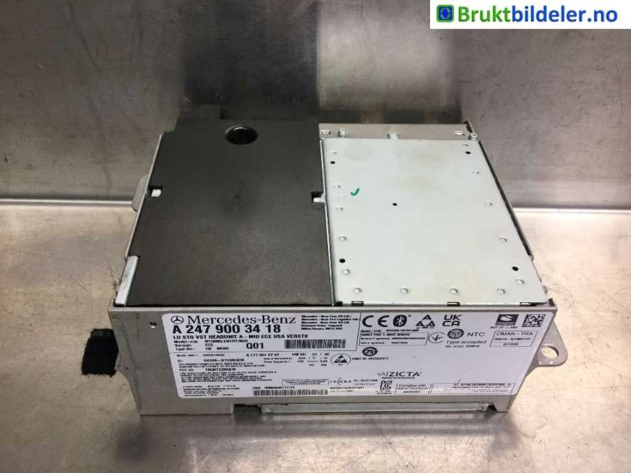Bilstereo til Mercedes EQA, 2021-->> (A 247 900 34 18)