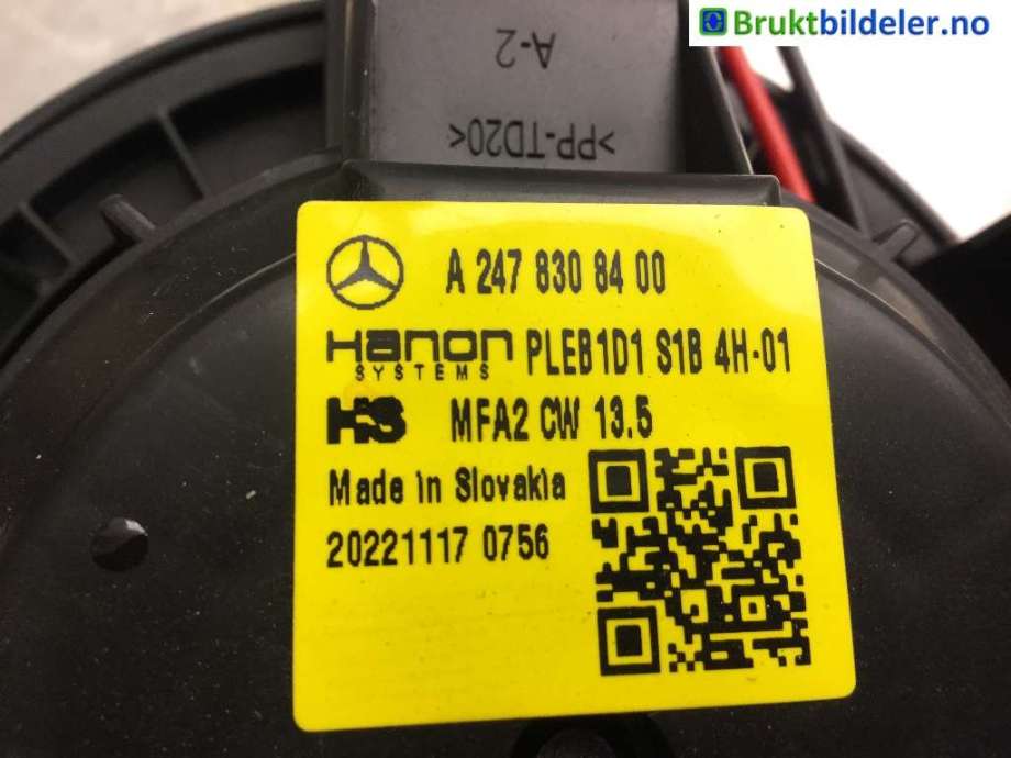 Varmeapparat motor til Mercedes EQA 2021-->> (A 247 830 84 00|)