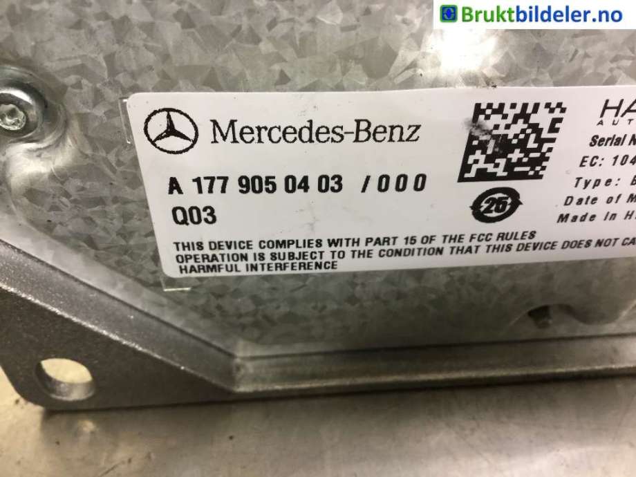 Bilstereo forsterker til Mercedes EQA 2021-->> (A 177 905 04 03|)