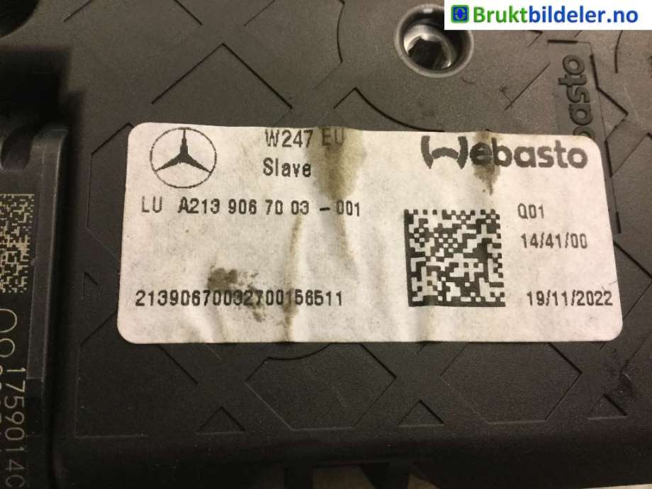 Takluke motor til Mercedes EQA 2021-->> (A 213 906 70 03|)