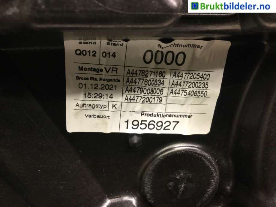 Ruteheis til Mercedes Vito 2014-->> (W447) (W447) (MERCEDES|)