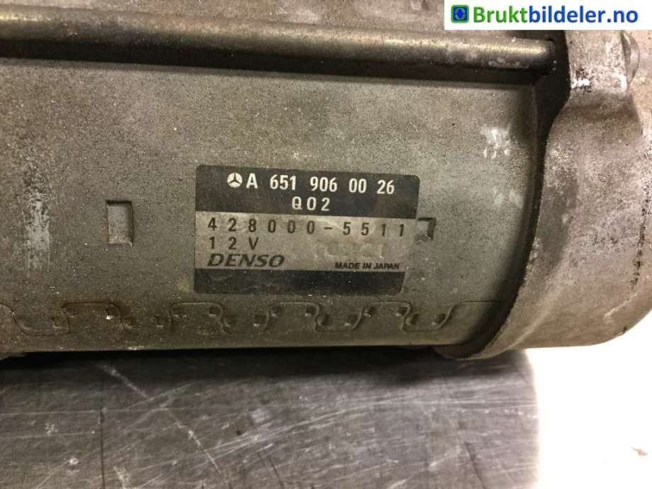 Starter diesel til Mercedes Vito/Viano 2010-2014 (Fase 2) (W639) (W639) (MERCEDES|A 651 906 00 26|428000-5511|)