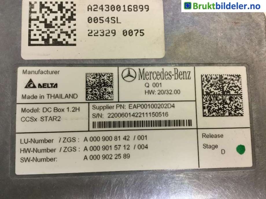 Batterilader (OBC - On Board Charger) til Mercedes EQA 2021-->>  (A 000 900 99 35|)
