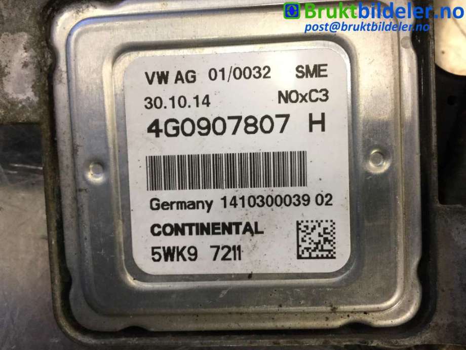 Katalysator til Audi A6, Allroad 2015-2019 (Type III, Fase 2) (C7) (C7) (AUDI|4G0 131 703 AL|)