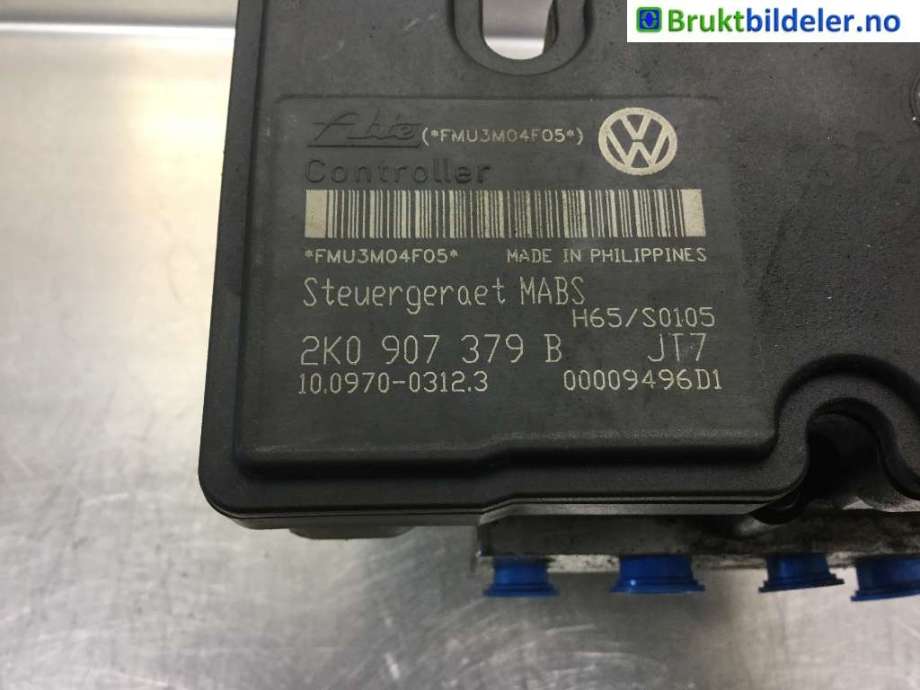 ABS sentral til VW Caddy 2004-2010 (Type III, Fase 1)  (VOLKSWAGEN|2K0 614 117 B|10.0207-0038.4|2K0 907 379 B)