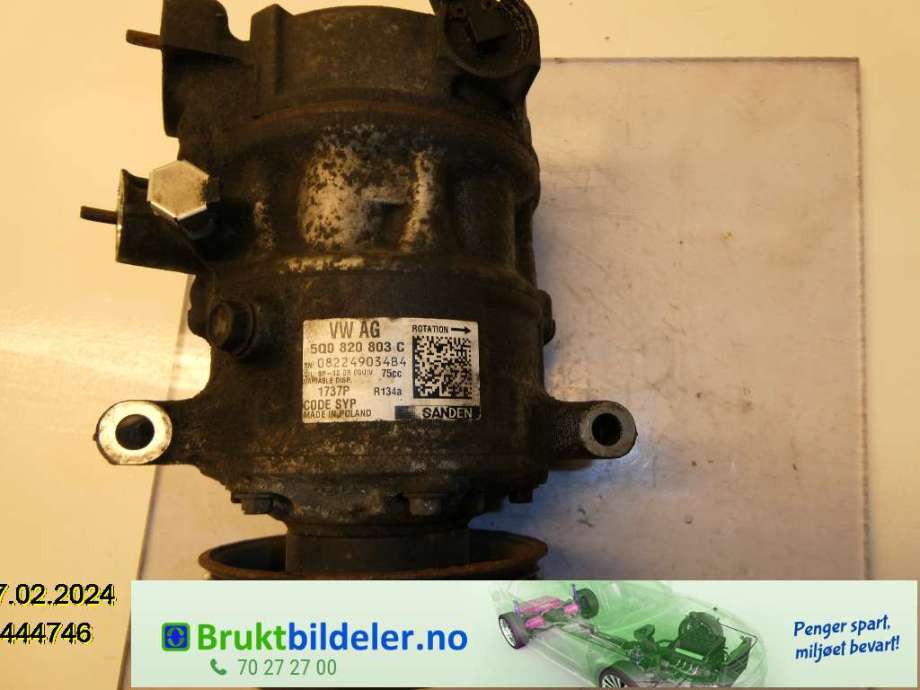 Aircondition kompressor til Škoda Rapid 2012-2019  (SKODA|5Q0 820 803 C||5Q0820803C)