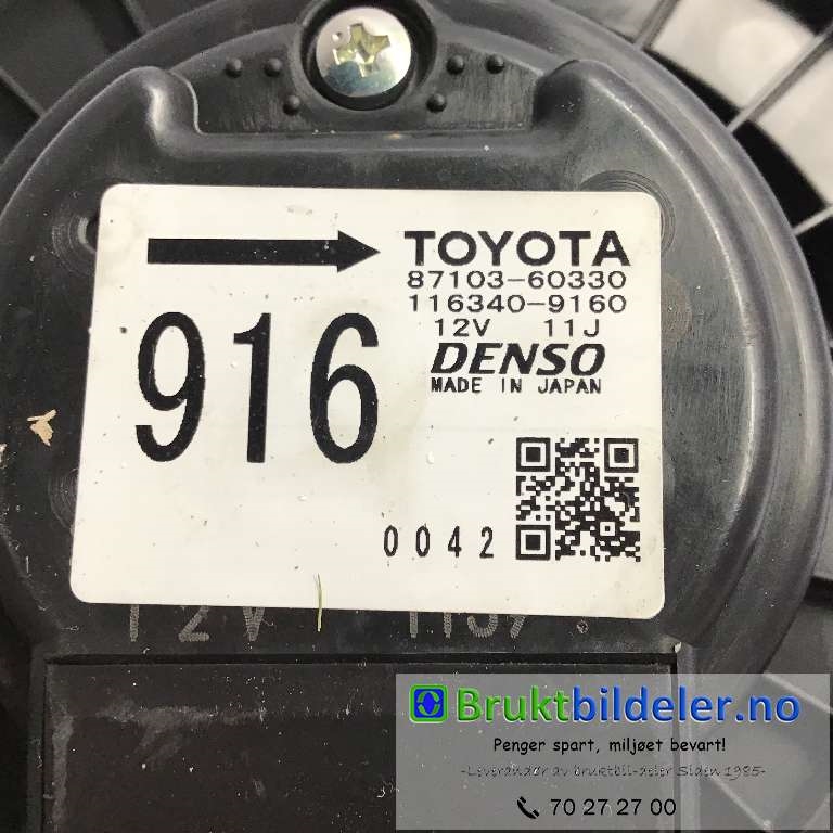 Varmeapparat motor til Toyota Land Cruiser 120 2002-2009  (TOYOTA|87103-60330|1940005310|)