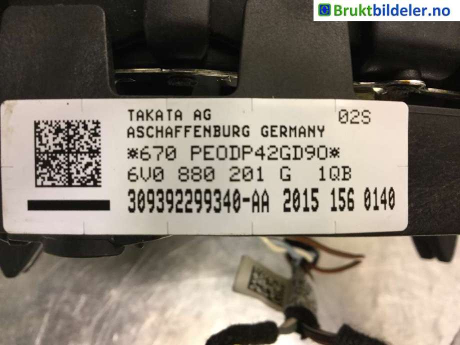 Airbag rattpute til Škoda Fabia 2014-2021 (Type III) (SKODA||309392299340-AA)