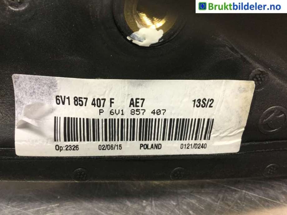 Speil venstre til Škoda Fabia 2014-2021 (Type III)  (SKODA|6V1 857 507 C||5V1 857 407 F)