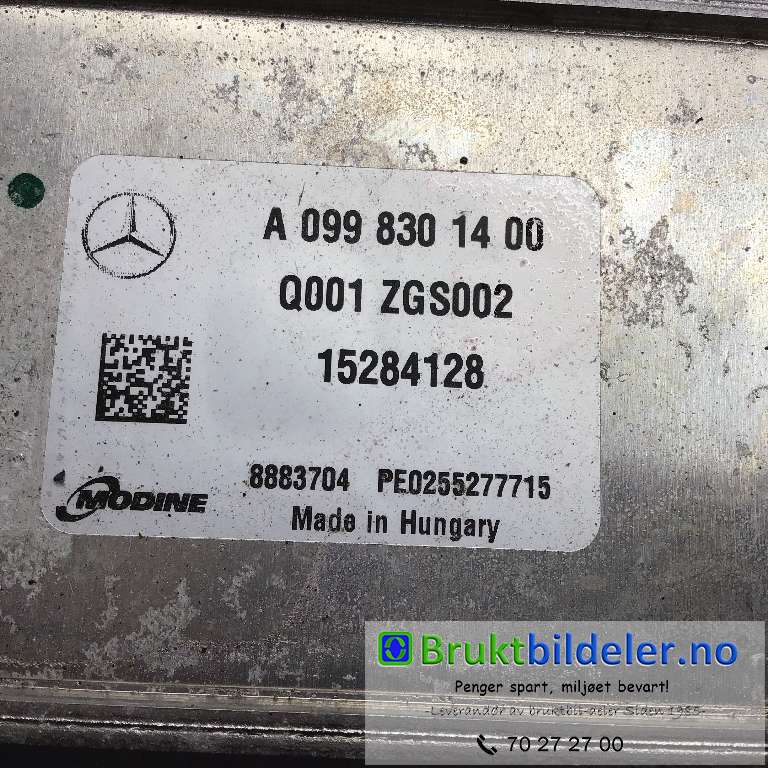 Aircondition radiator til Mercedes EQA 2021-->>  (MERCEDES|A 099 830 14 00|15284128|Q001 ZGS002)