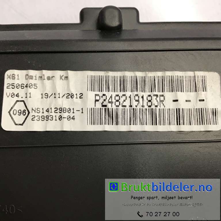 Instrumentpanel til Mercedes Citan 2012-2021 (W415) (W415) (MERCEDES||2506405|P248219183R)