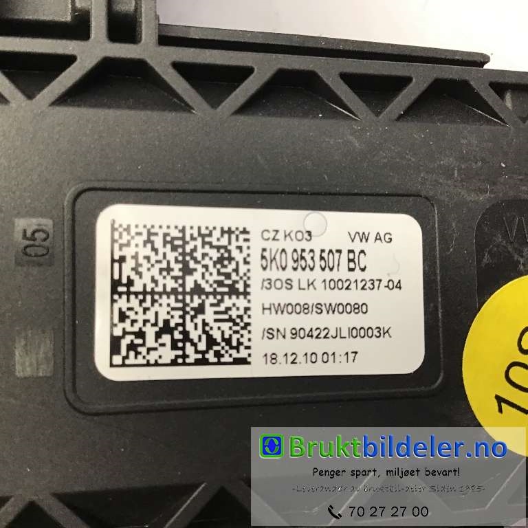 Bryter combi til VW Golf VI 2008-2012  (VOLKSWAGEN|5K0 953 507 BC|)