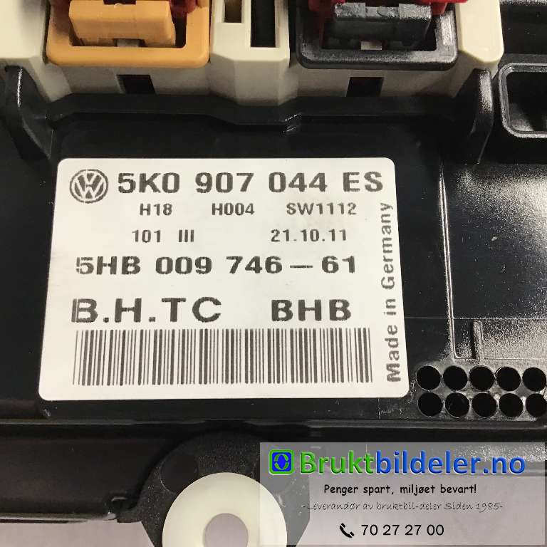 Varmeapparat betjening til VW Golf VI 2008-2012  (VOLKSWAGEN|5K0 907 044 ES|5HB 009 746-61|)