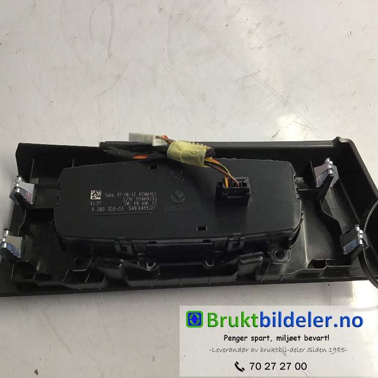 Bryter lys til BMW 1-Serie 2011-2015 (Fase 1) (F20/F21) (F20/F21) (BMW|9 265 303-03|549 6489 07|)