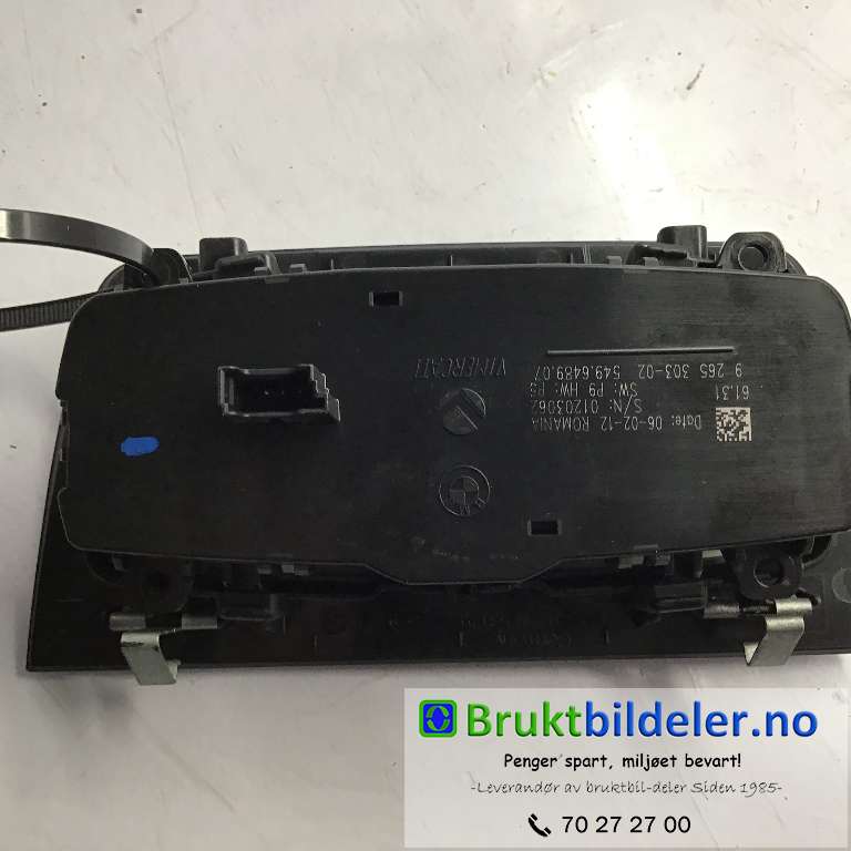 Bryter lys til BMW 3-Serie 2012-2018 (F30/F31/F34) (F30/F31/F34) (BMW|61 31 9 265 303-03|9 265 303-02|)