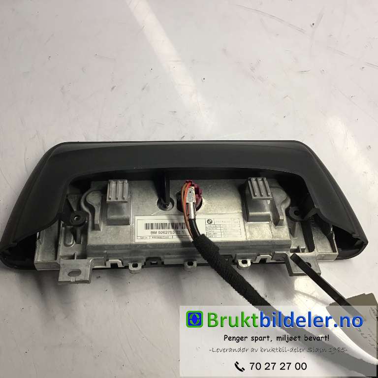 Multimedia display (MCU - Media Controller Unit) til BMW 3-Serie 2012-2018 (F30/F31/F34) (F30/F31/F34) (BMW|9 262 753 02 1|)