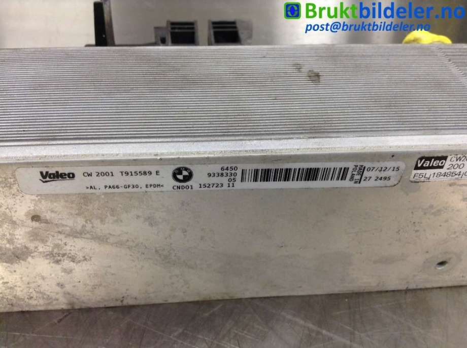 Aircondition radiator til BMW 3-Serie 2012-2018 (F30/F31/F34) (F30/F31/F34) (BMW|9 338 330 05|T915589E|)