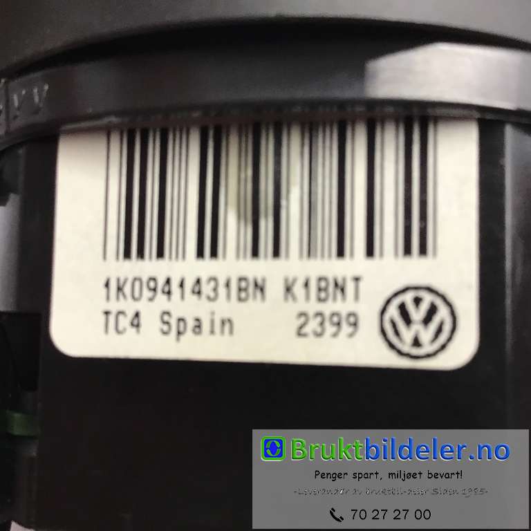 Bryter lys til VW Tiguan 2007-2011 (Type I, Fase 1)  (VOLKSWAGEN|1K0 941 431 BN|)