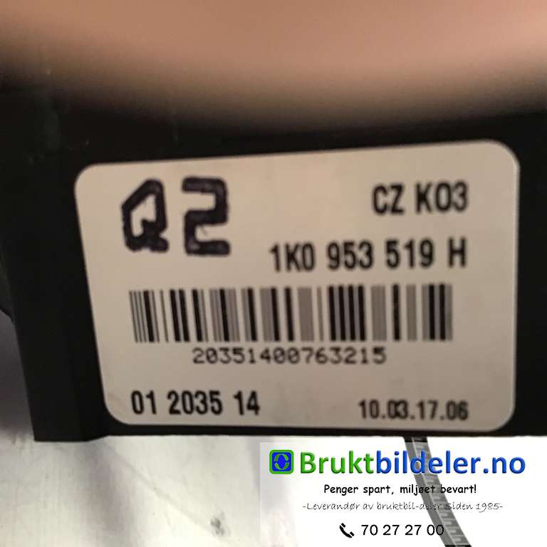 Bryter visker til VW Golf VI 2008-2012  (VOLKSWAGEN|1K0 953 519 H|01 2035 14|)
