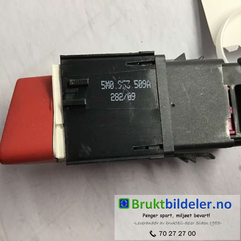 Bryter nødblink til VW Tiguan 2007-2011 (Type I, Fase 1)  (VOLKSWAGEN|5M0 953 509 A|)