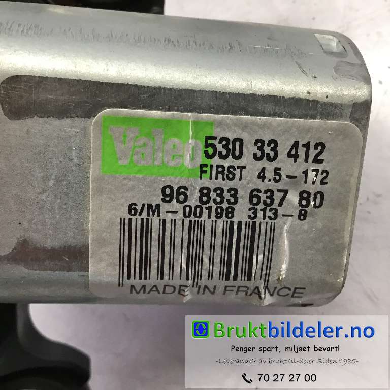 Viskermotor bakrute til Peugeot Partner 2019-->> (Type III)  (CITROEN|9683363780|53033412|)