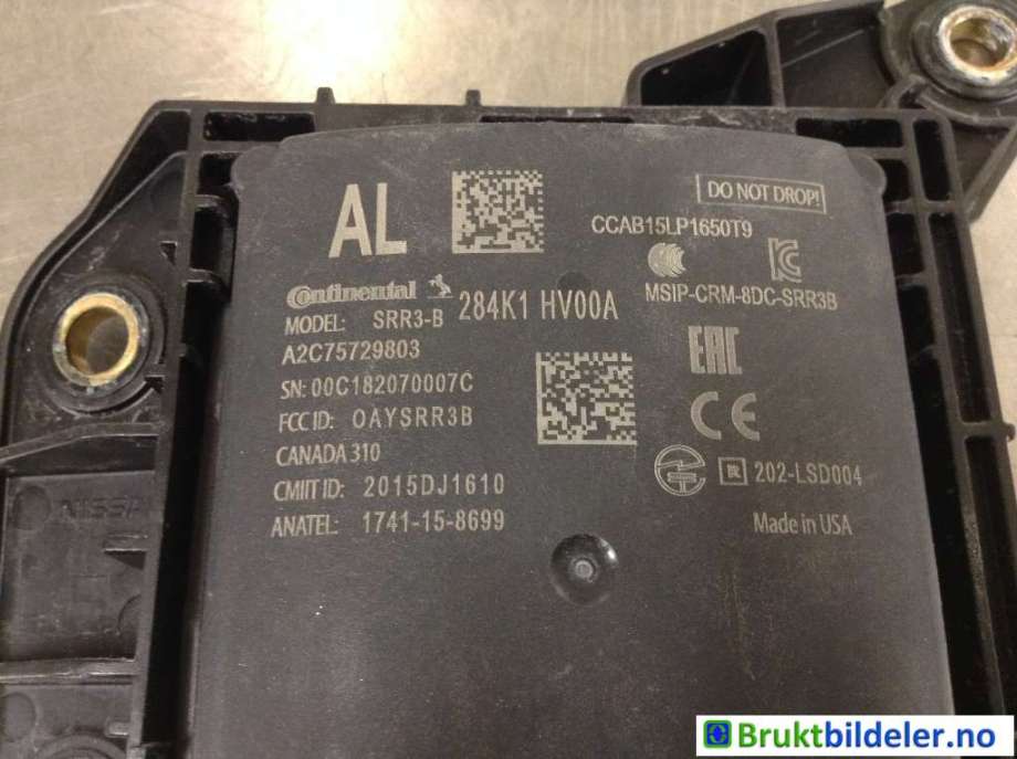Sensor radar til Nissan Qashqai 2014-2021 (Type II)  (NISSAN|284K1 HV00A|A2C75729803|)