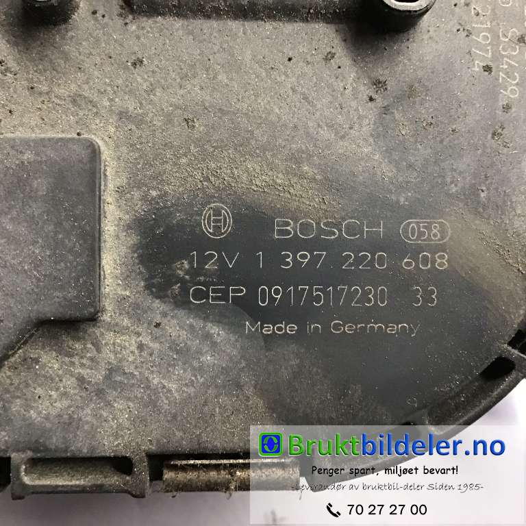 Viskermotor frontrute til VW Golf, Plus/Cross 2009-2013 (Fase 2) (VOLKSWAGEN|5M0955120D|1 397 220 608|)