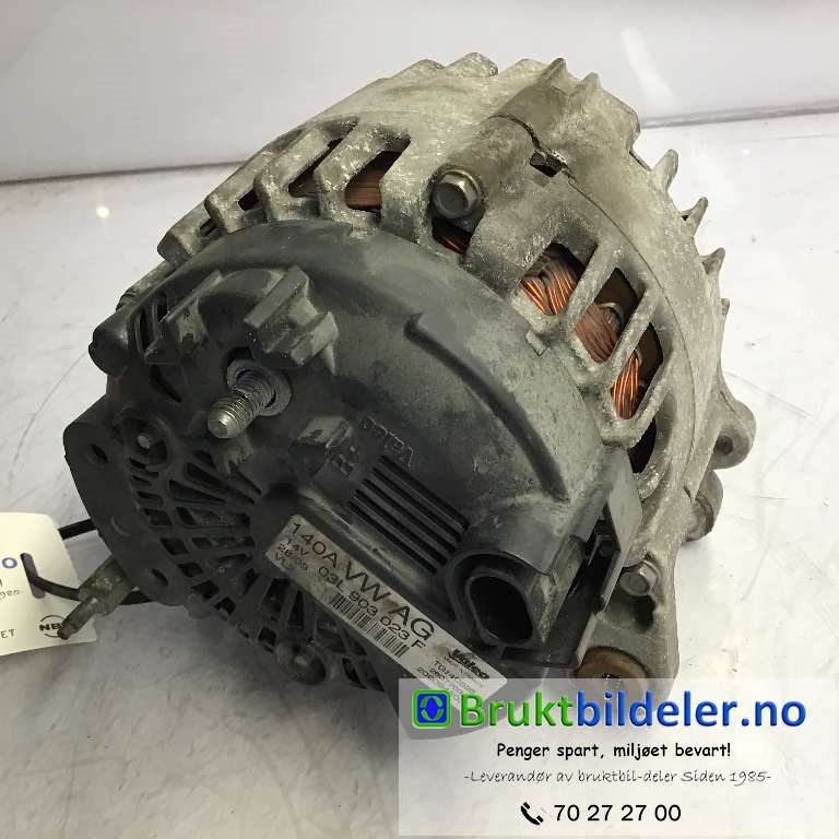 Dynamo til VW Golf, Plus/Cross 2009-2013 (Fase 2)  (VOLKSWAGEN|03L 903 023 F|2607703A|)