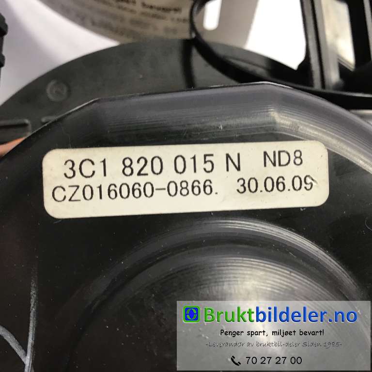 Varmeapparat motor til VW Golf, Plus/Cross 2009-2013 (Fase 2)  (VOLKSWAGEN|3C1 820 015 N|CZ016060-0866|)