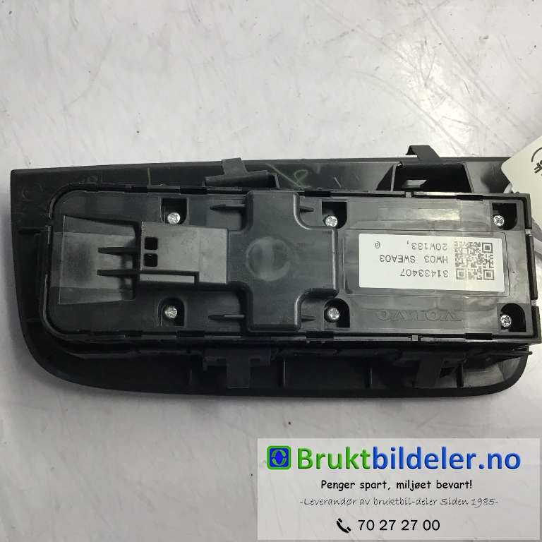 Bryter ruteheis til Volvo XC60 2017-->> (Type II)  (VOLVO|31433407|20W133|)