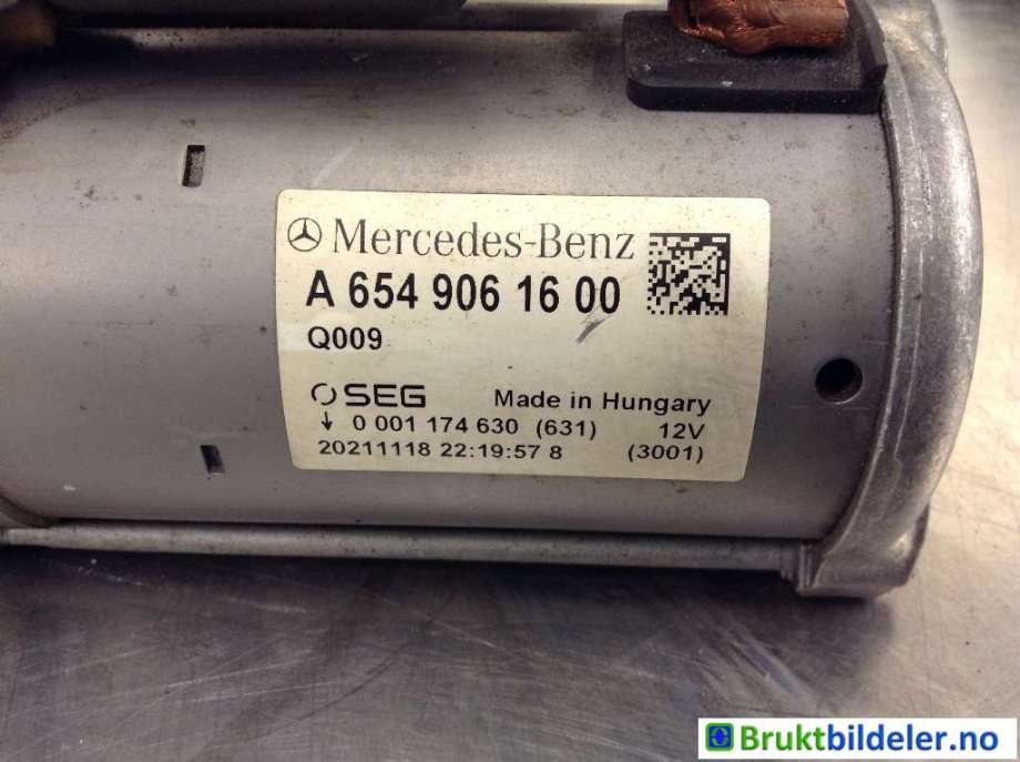 Starter diesel til Mercedes Vito 2014-->> (W447) (W447) (MERCEDES|A 654 906 16 00|0 001 174 630|)